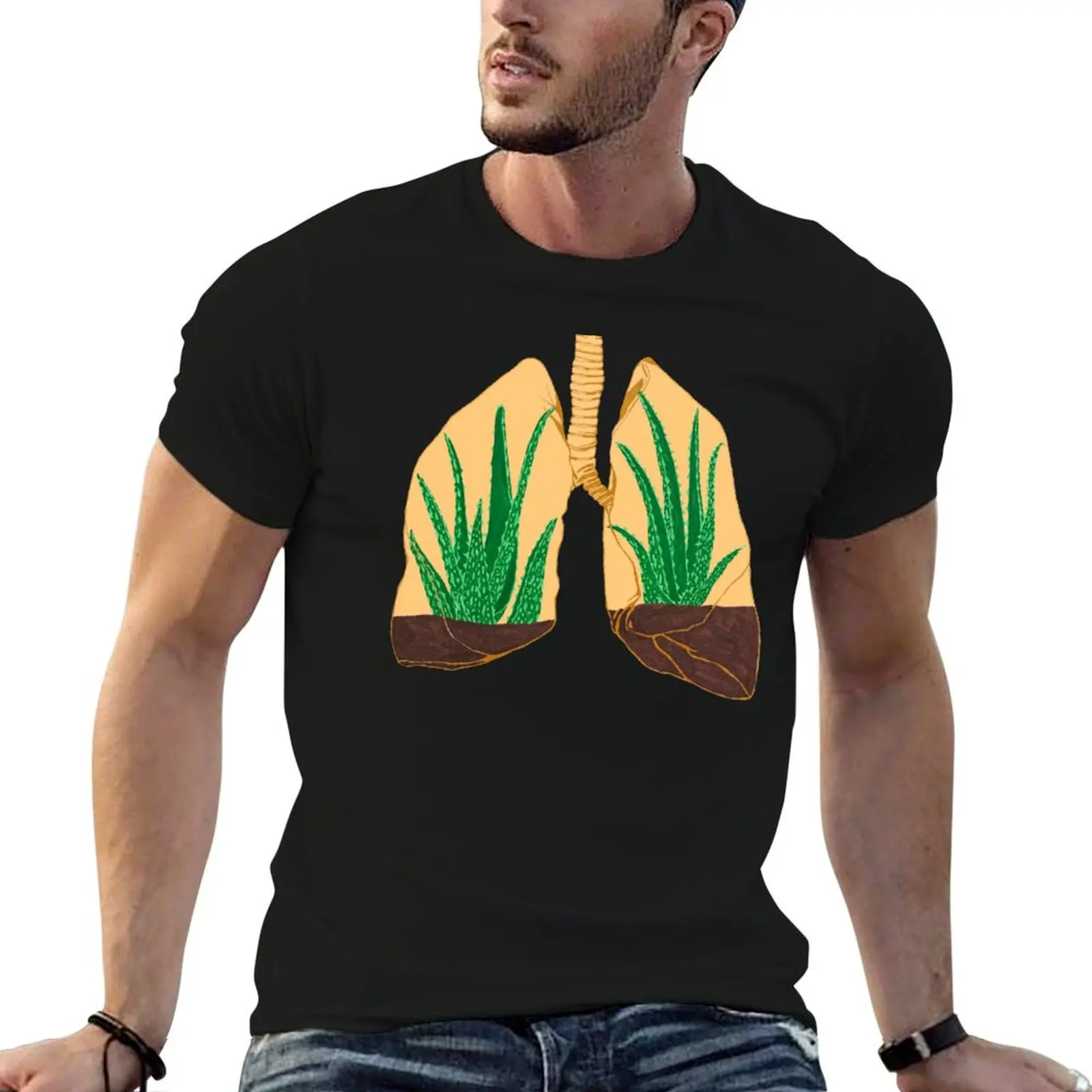 Lung Terrarium T-Shirt Soft Durable Cotton T-Shirt