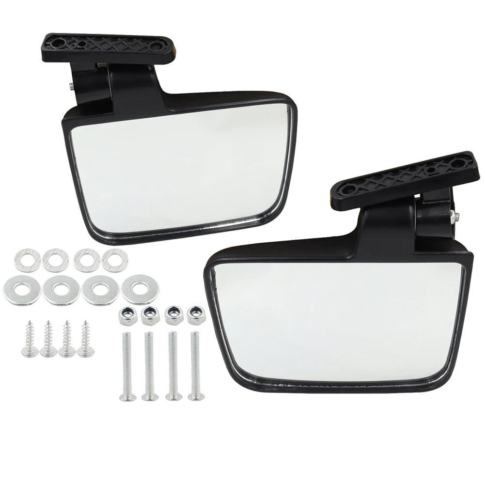 Golf Cart Side View Mirror Folding Rear View Mirror Convex Golf Cart Mirror for Golf Carts Club Car for Yamaha EZGO Zone Carts