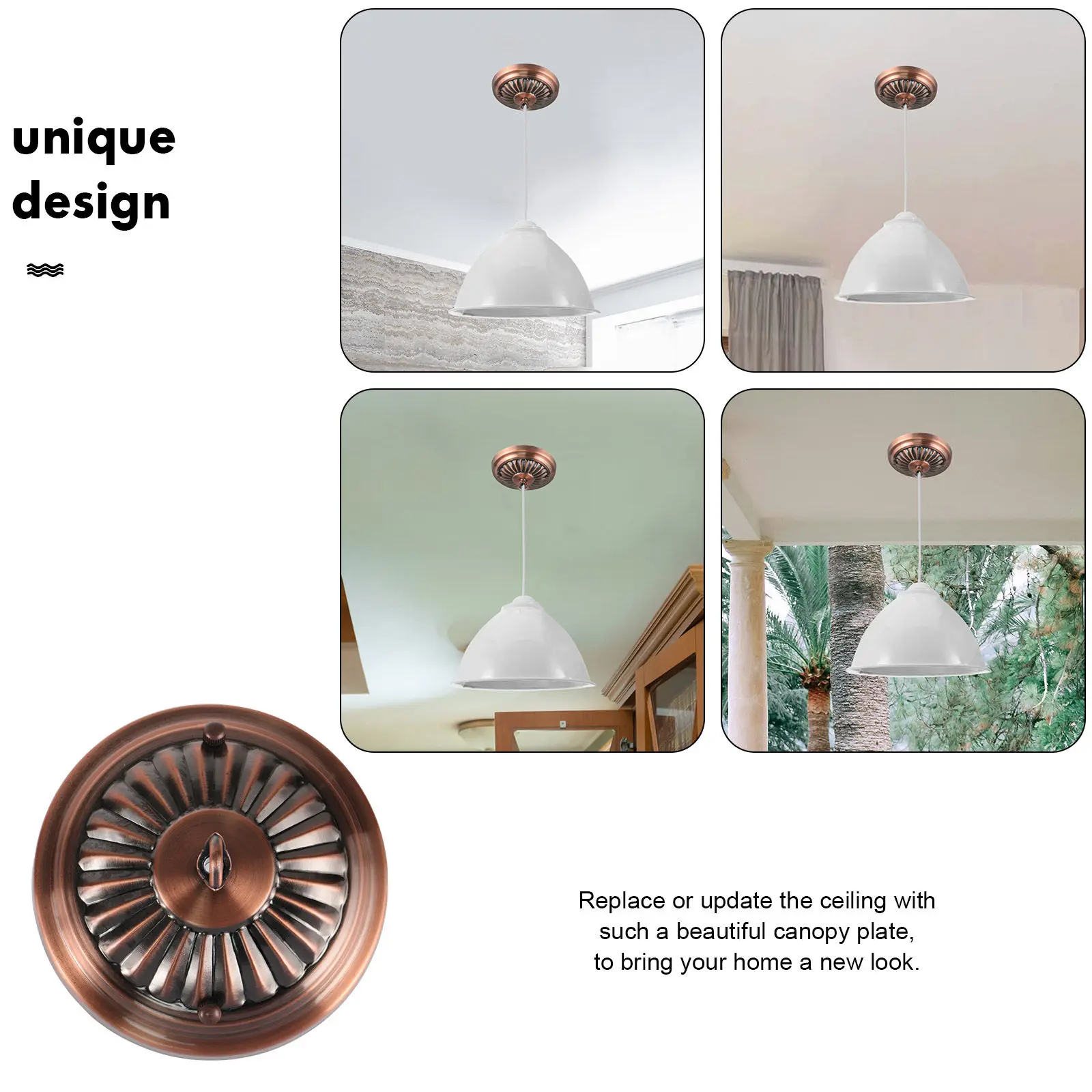 

Ретро-потолочная накладка-кронштейн из прочного железа для светильников, детали люстр, решение для обновления домашнего декора