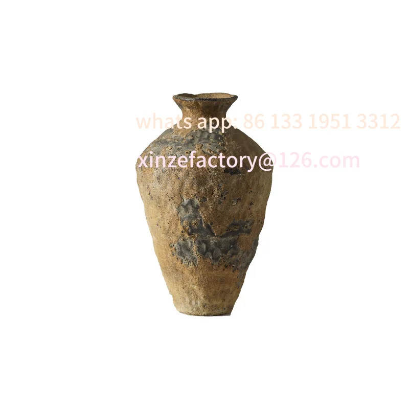 

Age-sense vase ornaments quiet style creative earthenware bottle homestay tea room Zen medieval flowerware