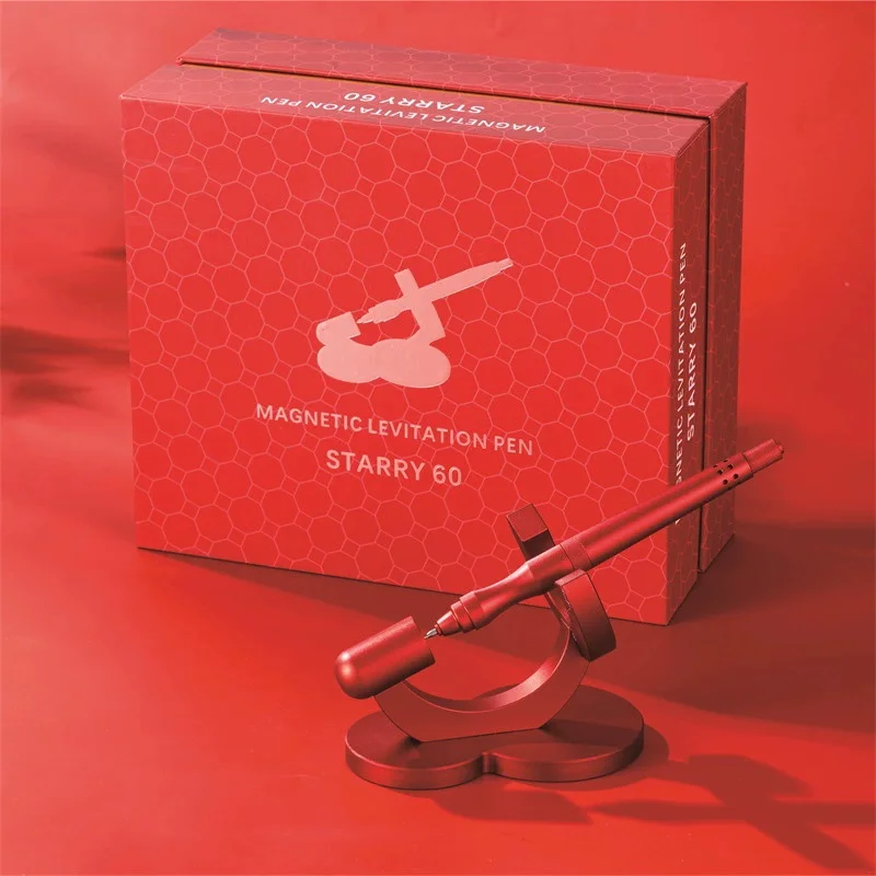 new-creative-high-tech-red-black-aluminium-alloy-maginotic-levitetion-signeture-pen-office-stross-relieif-for-friend-gift-box
