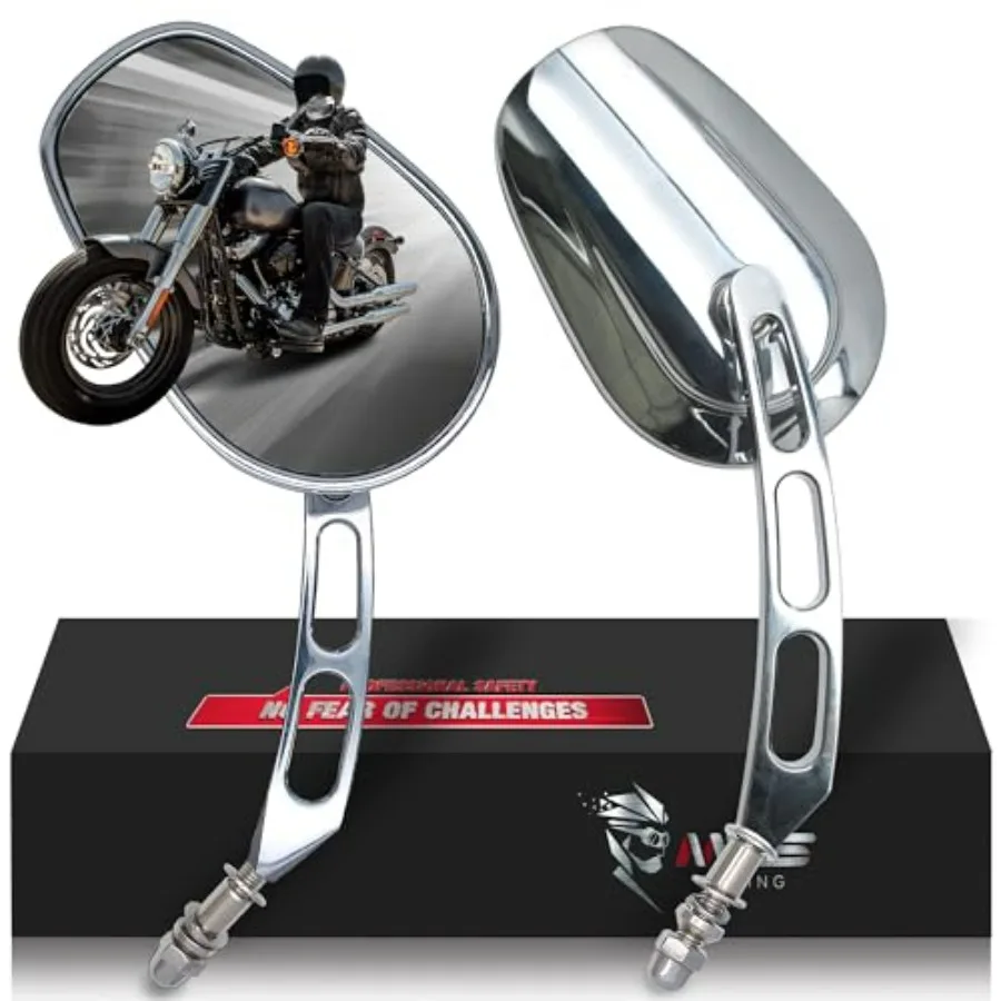 

Зеркала для мотоциклов, хром, M8, сверхмощное зеркало заднего вида для мотоцикла, боковые аксессуары, полый стержень, совместимый с Sportster Road K
