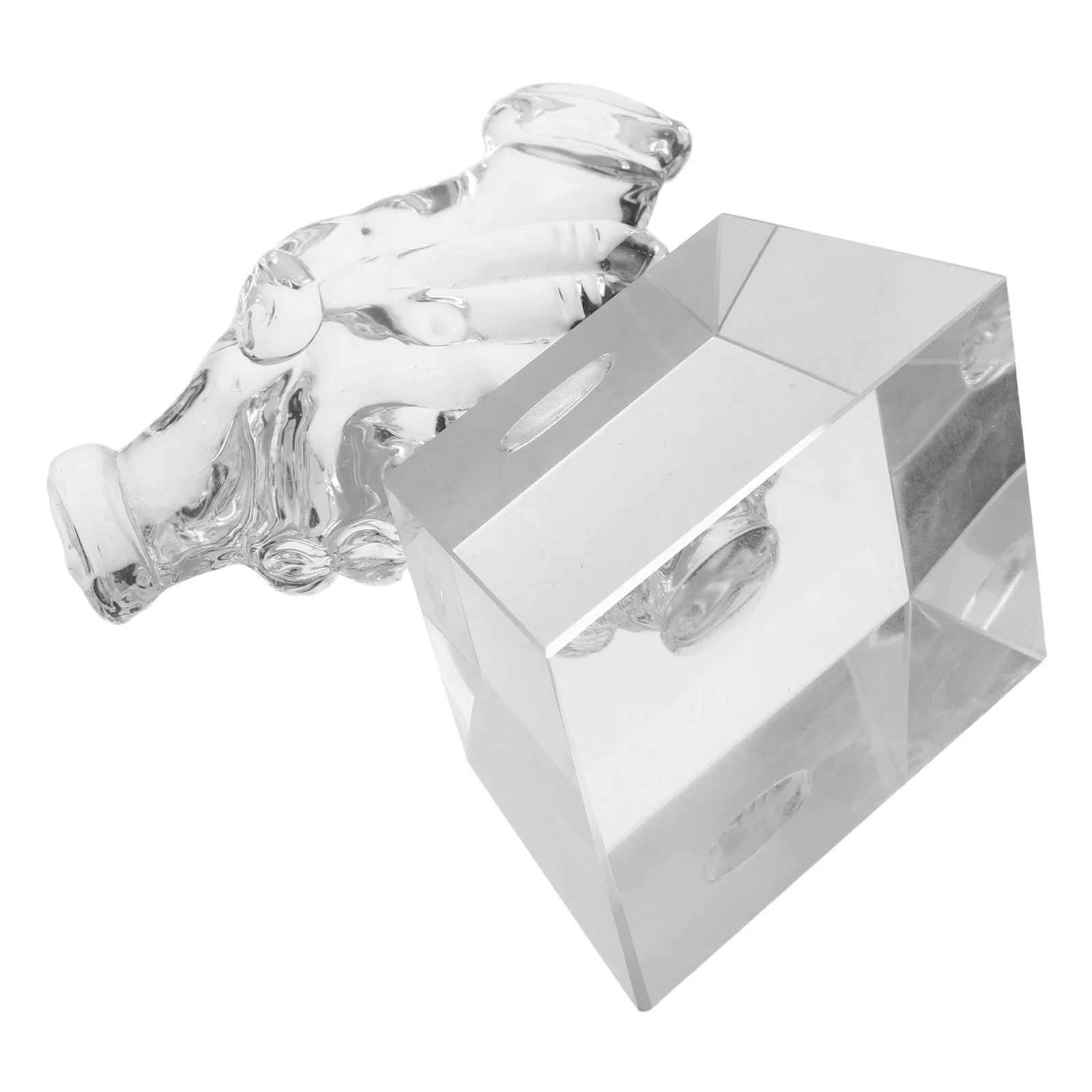 

Crystal Trophy Clear Shaking Hands Sculpture Durable Lightweight Teamwork Award Sports Party Favors Classroom Student