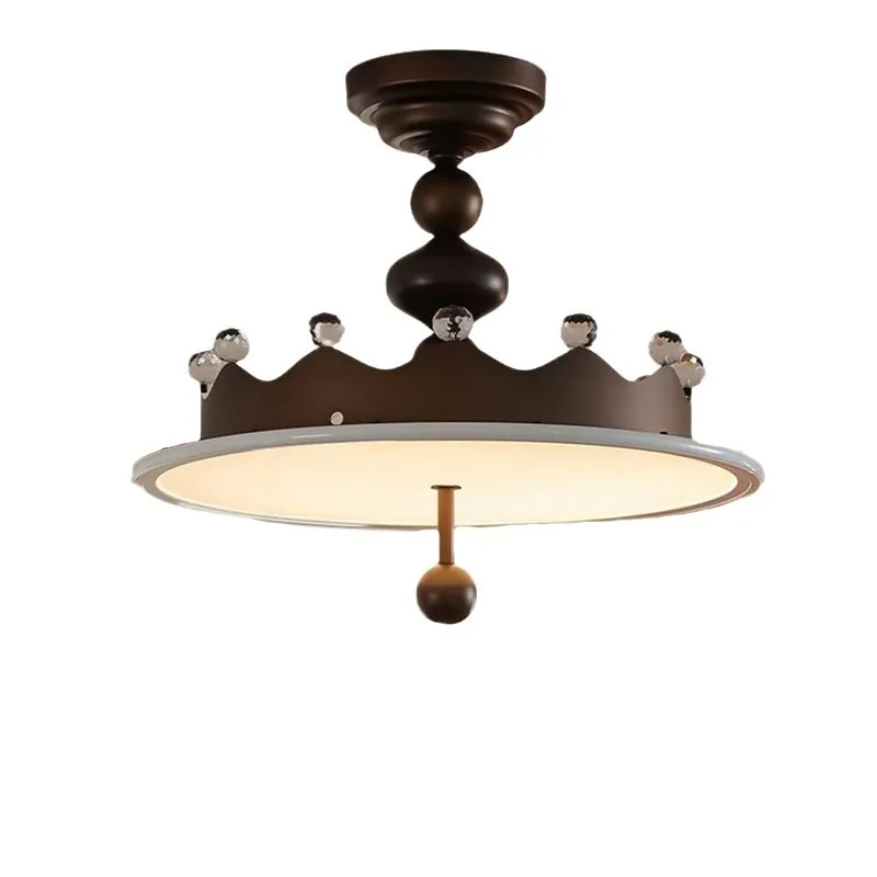 Retro spectrum medium and ancient style creative eye protection lamp, study bedroom full ceiling lamp