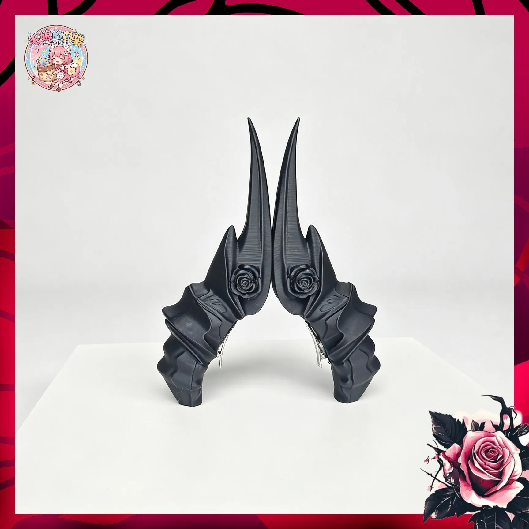 Dark Night Apostle Lolita Headpiece Devil Horn Halloween Hairpiece Cosplay Props Christmas Fancy Party Costumes Accessories