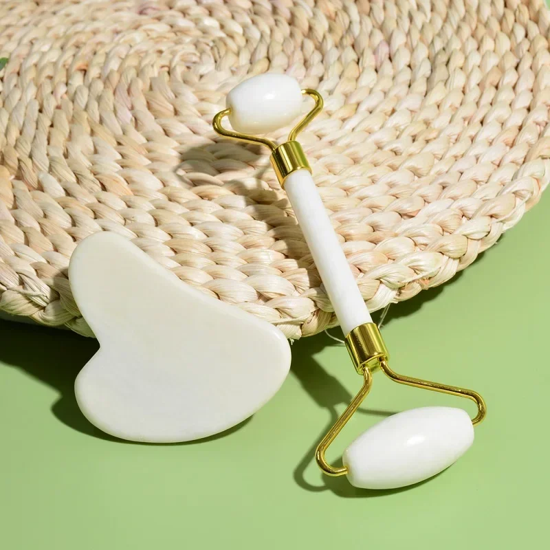 Gua Sha Set Massager for Face Facial Skin Care Roller Guoache Scraper Set Beauty Health Tools