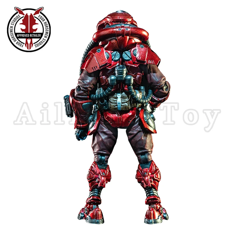 Four Horsemen Studio 1/12 6 Inci Figur Aksi Cosmic Legions Outpost Zaxxius T.U.5.C.C. Mainan Model Anime Pilot Red Jets