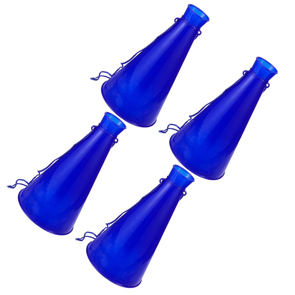 

4 Pcs Cheering Horn Megaphone Small Plastic Noise Maker Kids Megaphones Blue Child