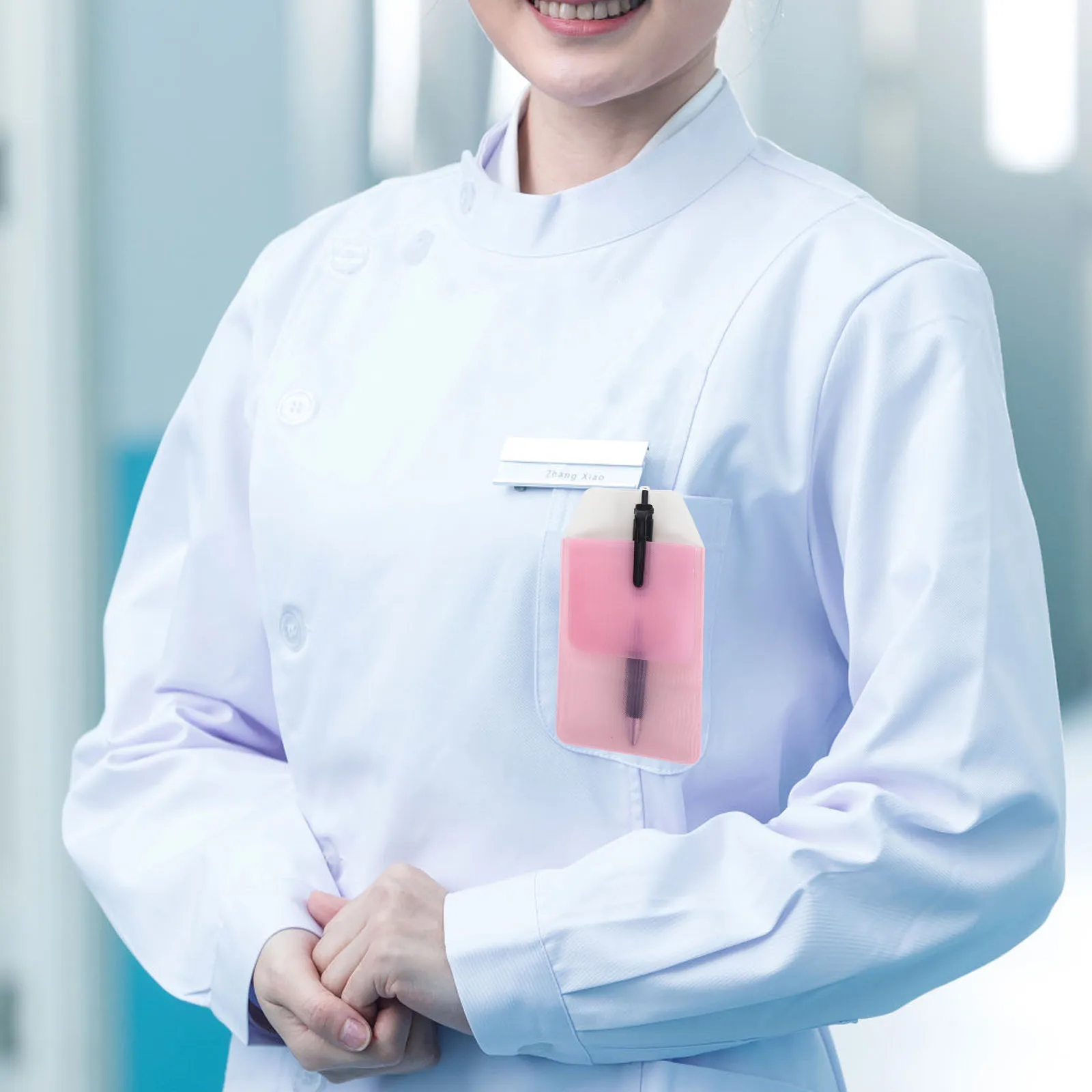 

10pcs Pvc Bag For Nurses Doctor Pocket Protector Storage Pouch Compact Portable Daily Use Nurse Pocket Protectors For Shirts