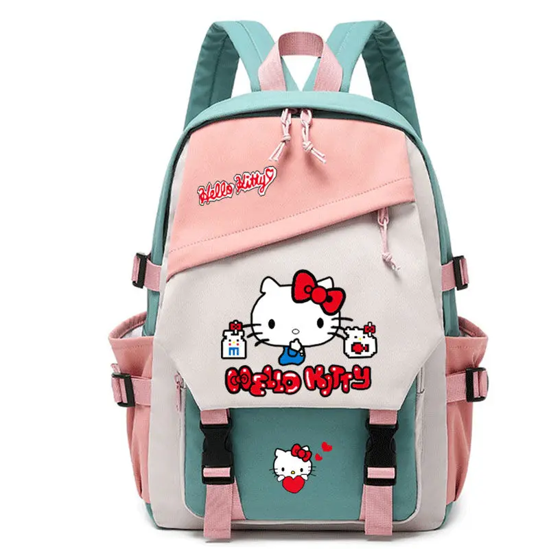 Imagem -05 - Sanrio Olá Kitty Olá Kitty Schoolbag High School Junior High School Masculino e Feminino Estudantes Mochila Leve