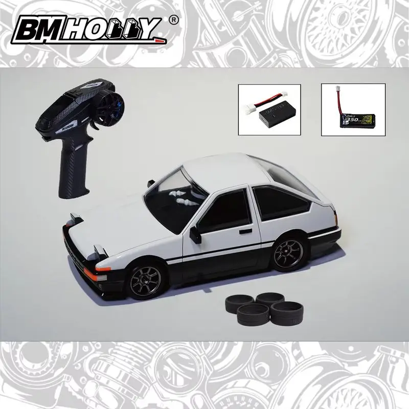 BMRX-FLD mini 1/28 achterwielaandrijving drift auto RC afstandsbediening model auto licentie compatibel met Beijing Business AE86 frame FR