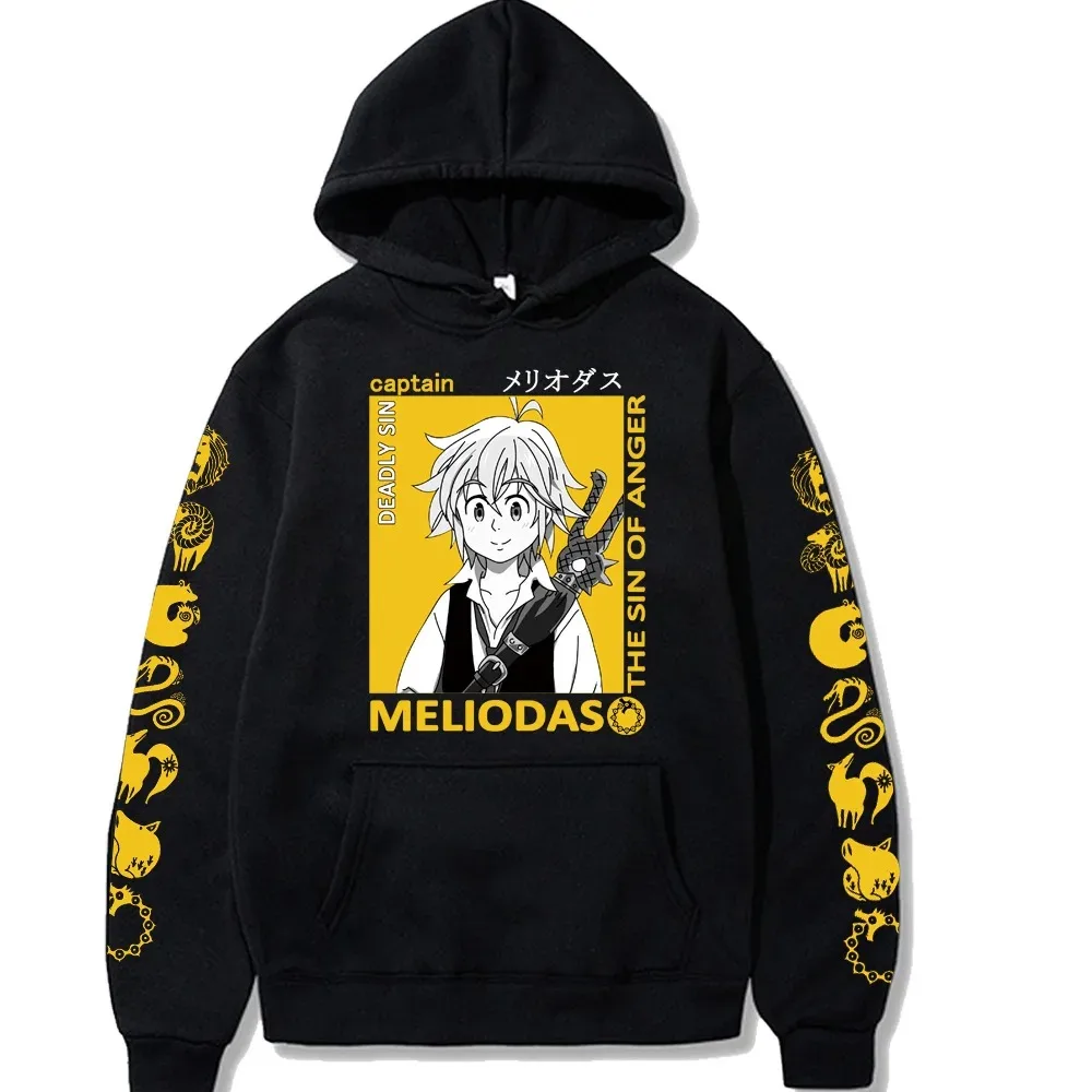 Hot Anime The Seven Deadly Sins Elizabeth Diane Ban King Oversized hot product Unisex hoodies high quality top sweatshirt Sports