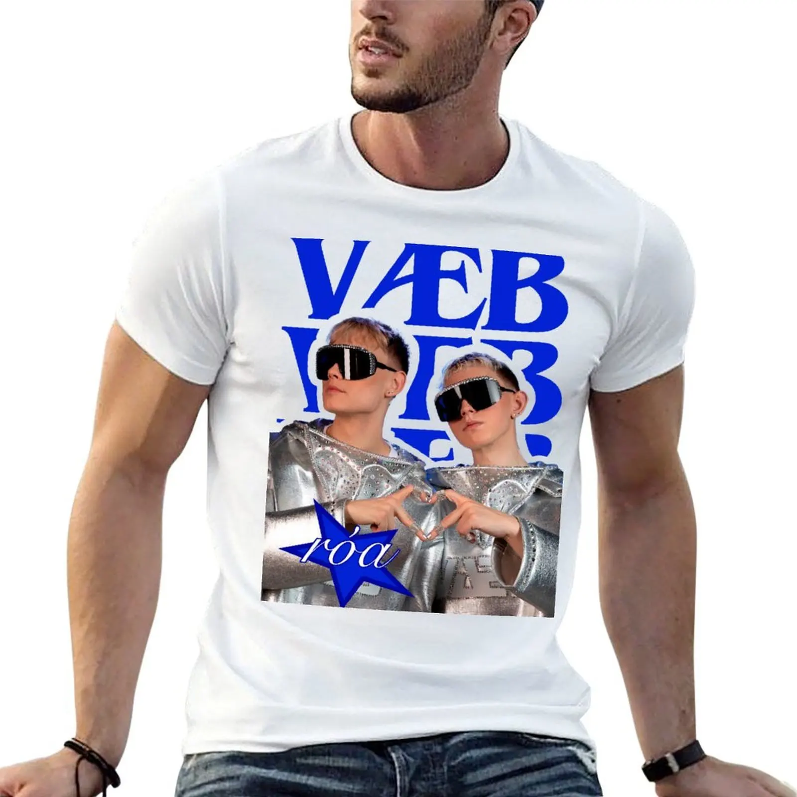 

Vaeb Róa VB ROA Eurovision 2025 Iceland Merch T-Shirt cotton t shirt man t shirts for man cotton T-Shirt