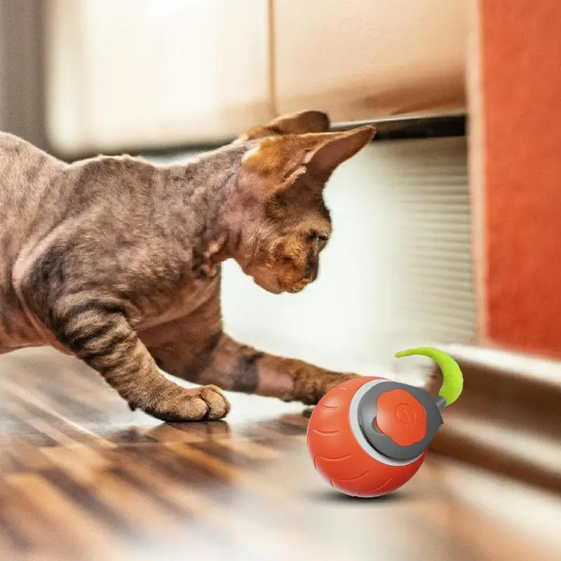 Rolling Smart Ball Cat Toy Electric Auto Rolling Ball Cat Toy Smart Self-Entertainment Pet Rolling Ball Bite-Resistant For