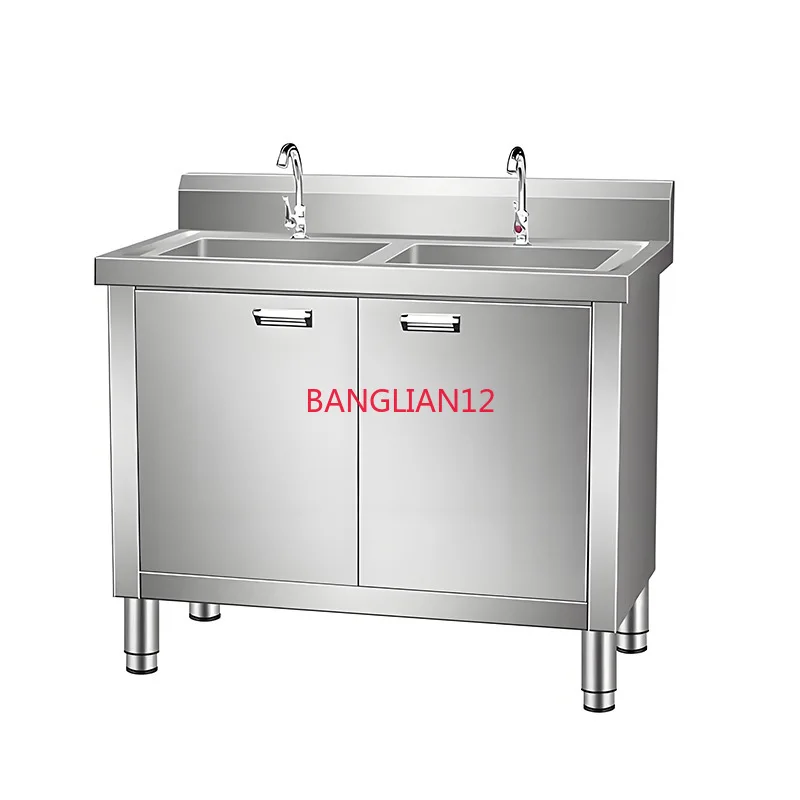 

Тумба-мойка из нержавеющей стали для овощей, утолщенная, коммерческая, для столовых, одинарная/двойная.