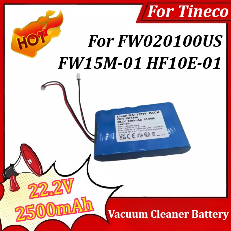 

22.2V 2500mAh Battery for Tineco FW020100US FW15M-01 HF10E-01 Vacuum Cleaner Battery