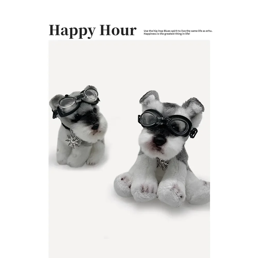 Handmade Dog Gifts ,Schnauzer Plush ornament,Special Gifts for Puppy,Keychain Fleece Accessories Dog Birthday Gifts,Washable