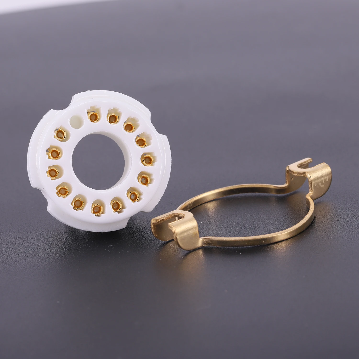 2 buah soket tabung 14pin keramik untuk R1924A,GDB-28,GDB-23,CR110,CR125,R373, fotastiplier Tube E678-14C Audio HIFI DIY