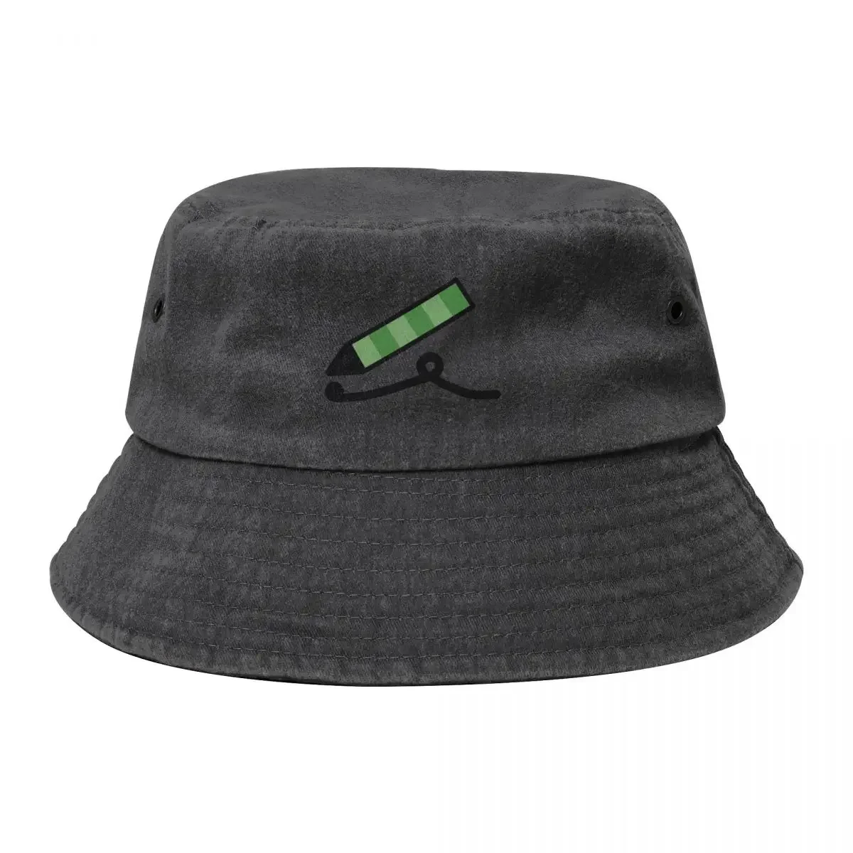 Green crayon Bucket Hat tea Hat Hat Beach Sun Hats For Women Men's