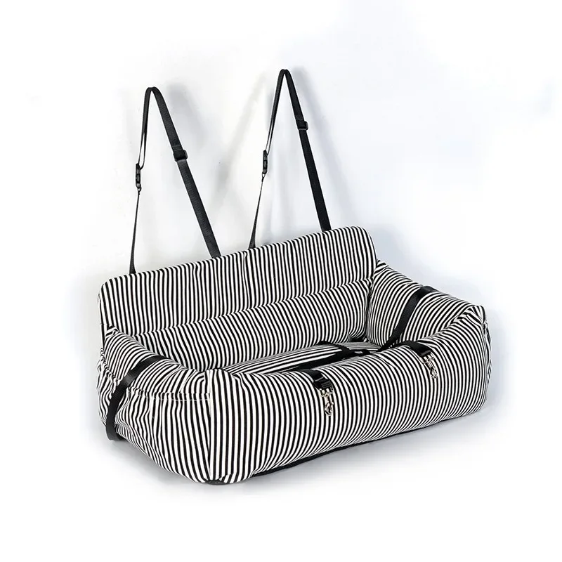Car Seat Bed Dog Travel Booster Pet Strap Removable Cover Elevated Dog Booster Car Seat Medium Dog