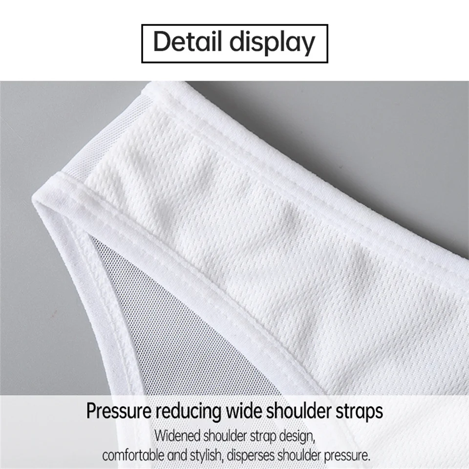 Becirzet Damen Atmungsaktiver Brustbinder, Atmungsaktive Drahtlose Brustbandage, Dünne Kurze Unterwäsche-Weste – Detail 8