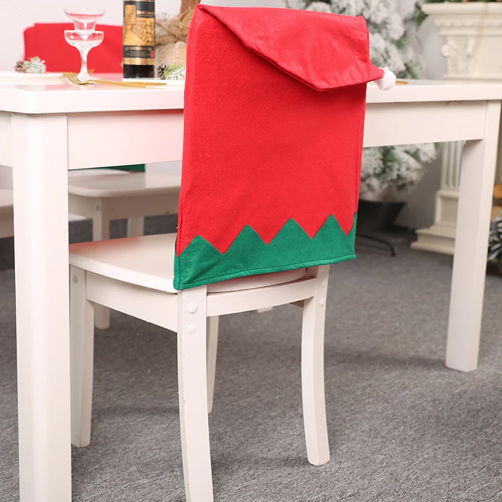 4 Pcs Christmas Dining Table Decor Holiday Party Chair Covers Xmas Back Seat for