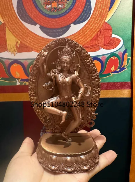15CM Tibet Ma Chik Lap Dron Machig Lapdron Goddess Buddha Copper Statue
