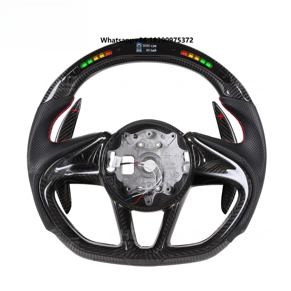 LED Rpm Real Carbon Fiber Steering Wheel for  720s 570s 600lt 540c 12c 2017 2018 2019 2020 2021 Ohc Motors