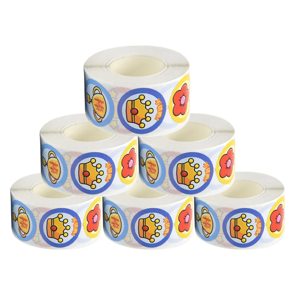 

6 рулонов наклейки с наградами для детей, детский сад, мотивационные позитивные подтверждения, классные принадлежности, наклейки для студентов