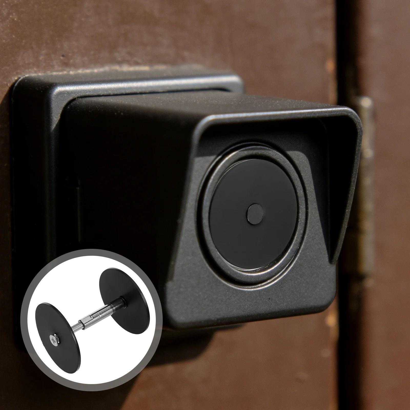 

1Set Stainless Steel Door Hole Cover Plate 2 Inch Round Deadbolt Cover for 45Mm Thickness Easy Installation Decorative Door