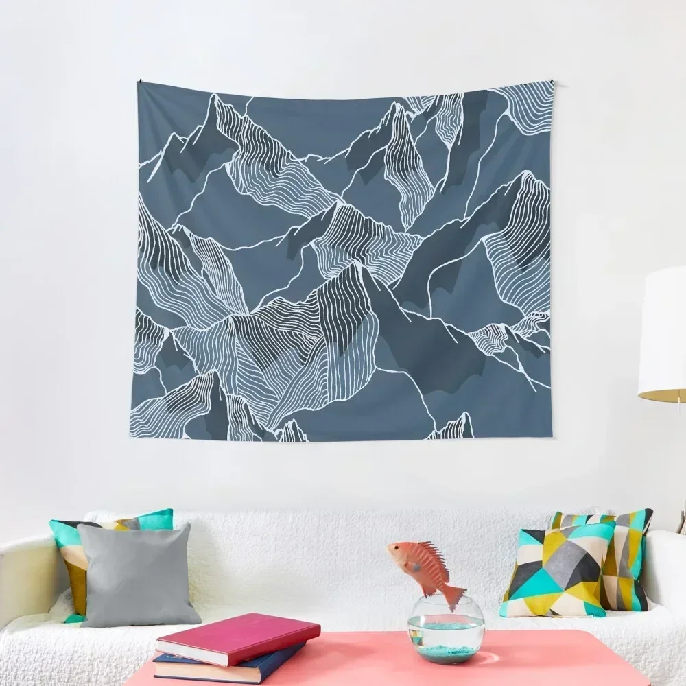 

Night blue peaks Tapestry Things To Decorate The Room Wallpaper Tapestry