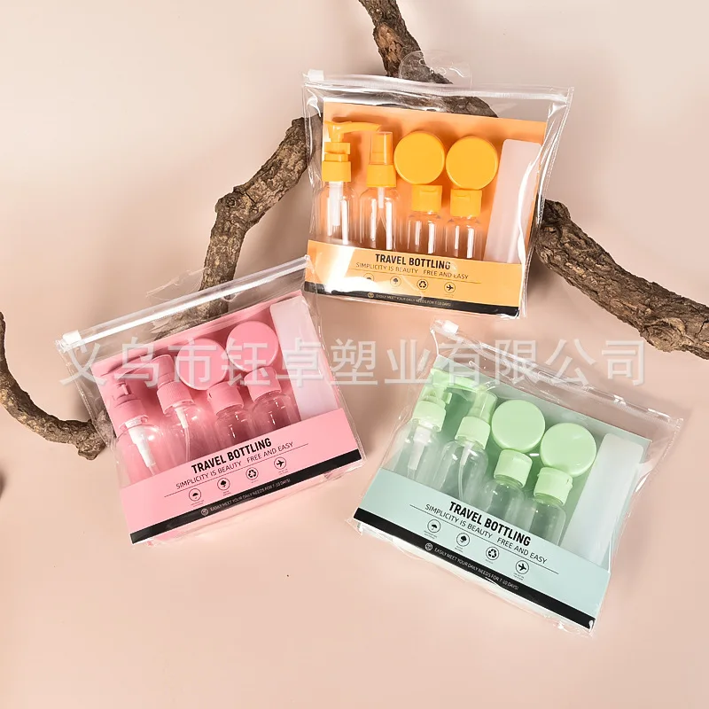 Set Dispenser perjalanan Set Dispenser Macaron warna set penyimpanan portabel botol kosong emulsi semprot