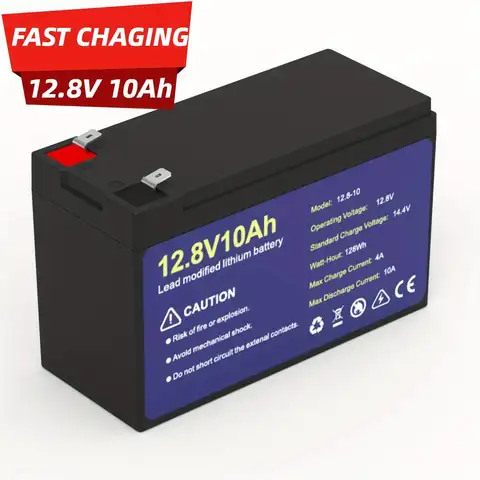 12V 10Ah LiFePO4 Battery, Lithium Battery with BMS, 3000+ Cycles, Deep Cycle Battery for Marine Battery, Car, RV, Golf Cart