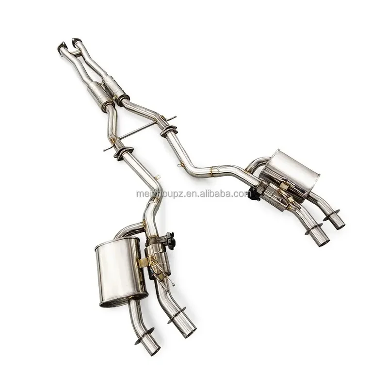 Switchable Valved Catback Exhaust Fit for Genesis G80 G90 3.3T 2017-2022 SS304 Quad Exit Sport Drone Free Muffler Box