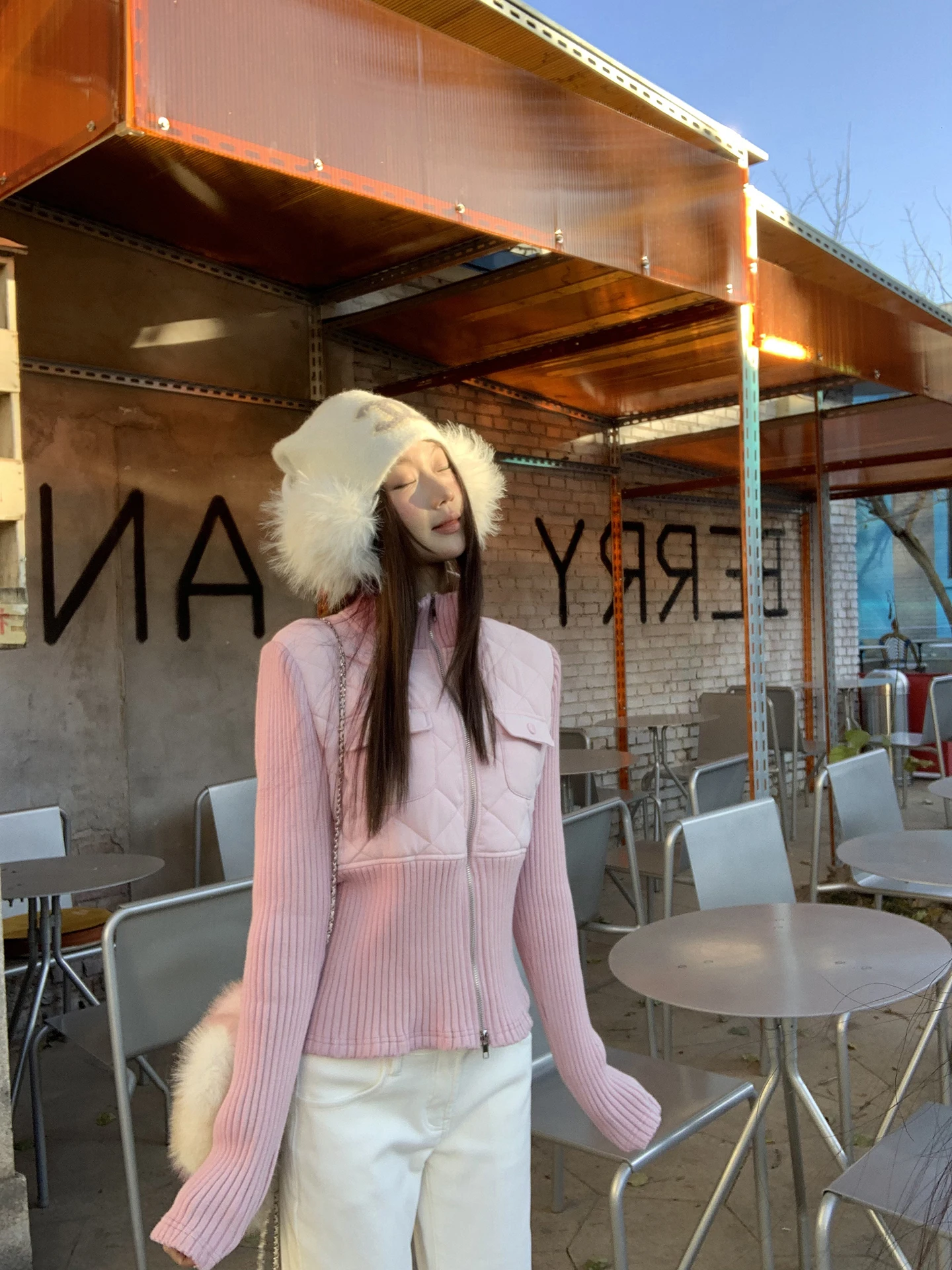 

ort Cotton Jaet Women's Pink Filled Coat Red Celebri Gallery New 2025 Autumn Winter Faion Commute Sle Polyester Fiber