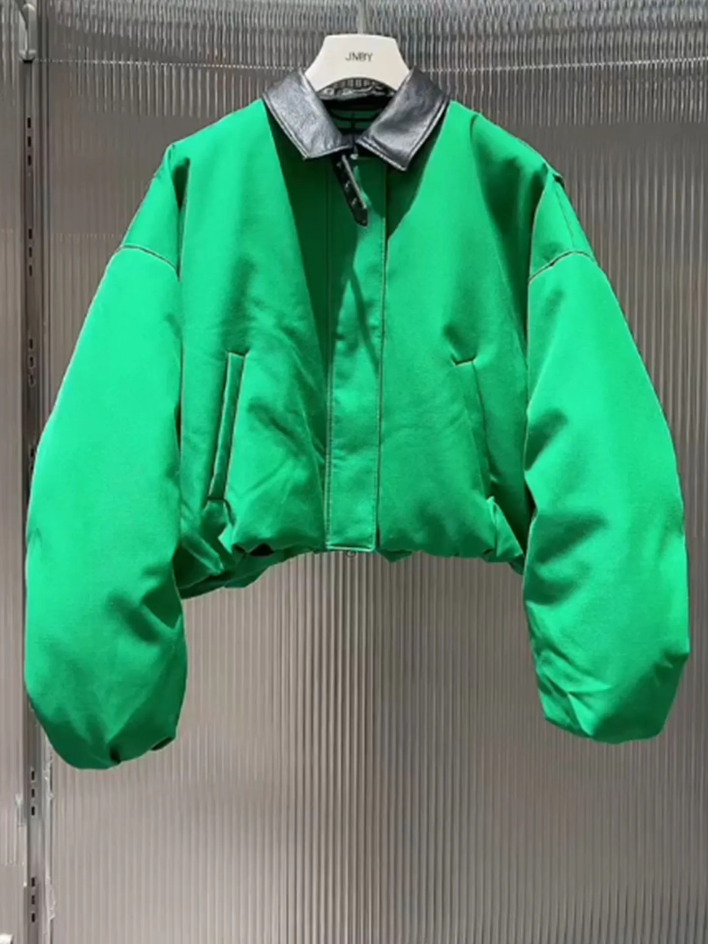 

Casual Sle ort Thiened Women's down Jaet een Collar Barn Wind Winter New Faion High Waist Long Sve Zipper Closure