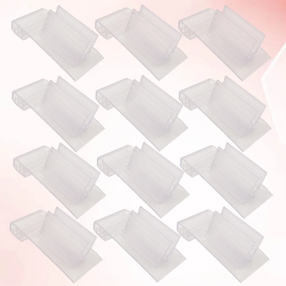 

20Pcs Soft Tooth Clamp Strong Plastic Advertising Folder Smooth Edge Label Holder for Shop Mall Shelf Management