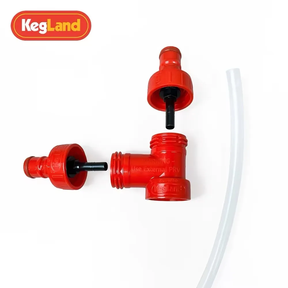 KEGLAND Kit de embotellado de plástico con adaptador en T de tapa de carbonatación con tubo de 6,3x9,5EVA, herramienta de bar de elaboración casera