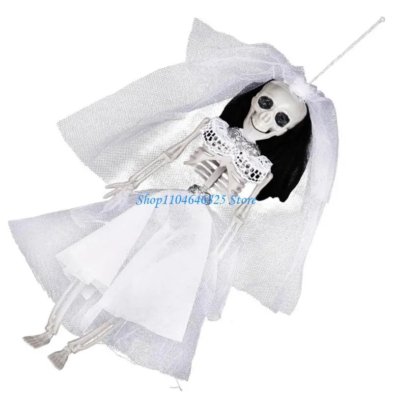 Realistic Skeleton Bride/Groom Hanging Ornament Halloween Decorations for Garden