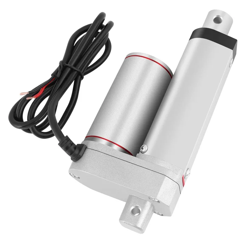 12V/24V Linear Actuator Electric Push Rod Telescopic Rod Straight Linear Actuator Stroke 200mm to 400mm High Duty 150N-1000N
