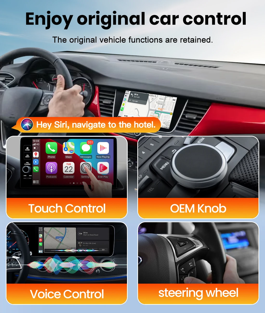 MMB Mini 4 In1 2026 Wired to Wireless CarPlay Dongle Android Auto Adapter Airplay Mirror Link USB Plug and Play For Audi/VW/Benz view 6