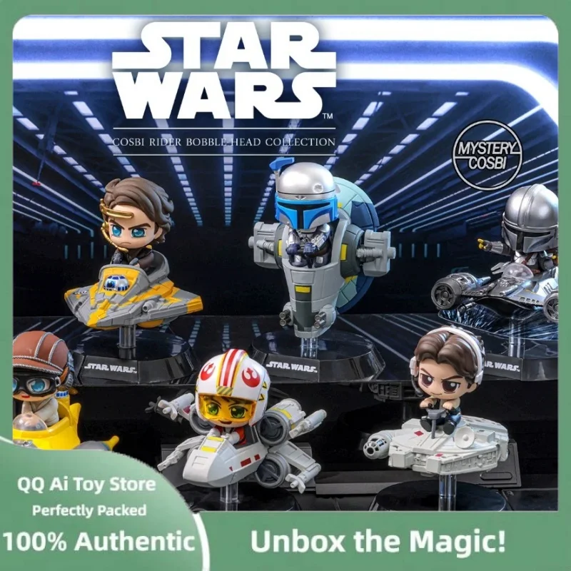 

Подлинная Звездные войны Дарт Вейдер Боба космический корабль второй круглый слепая коробка Cosbirider мини-фигурка автомобиля орнамент фанаты подарок-сюрприз
