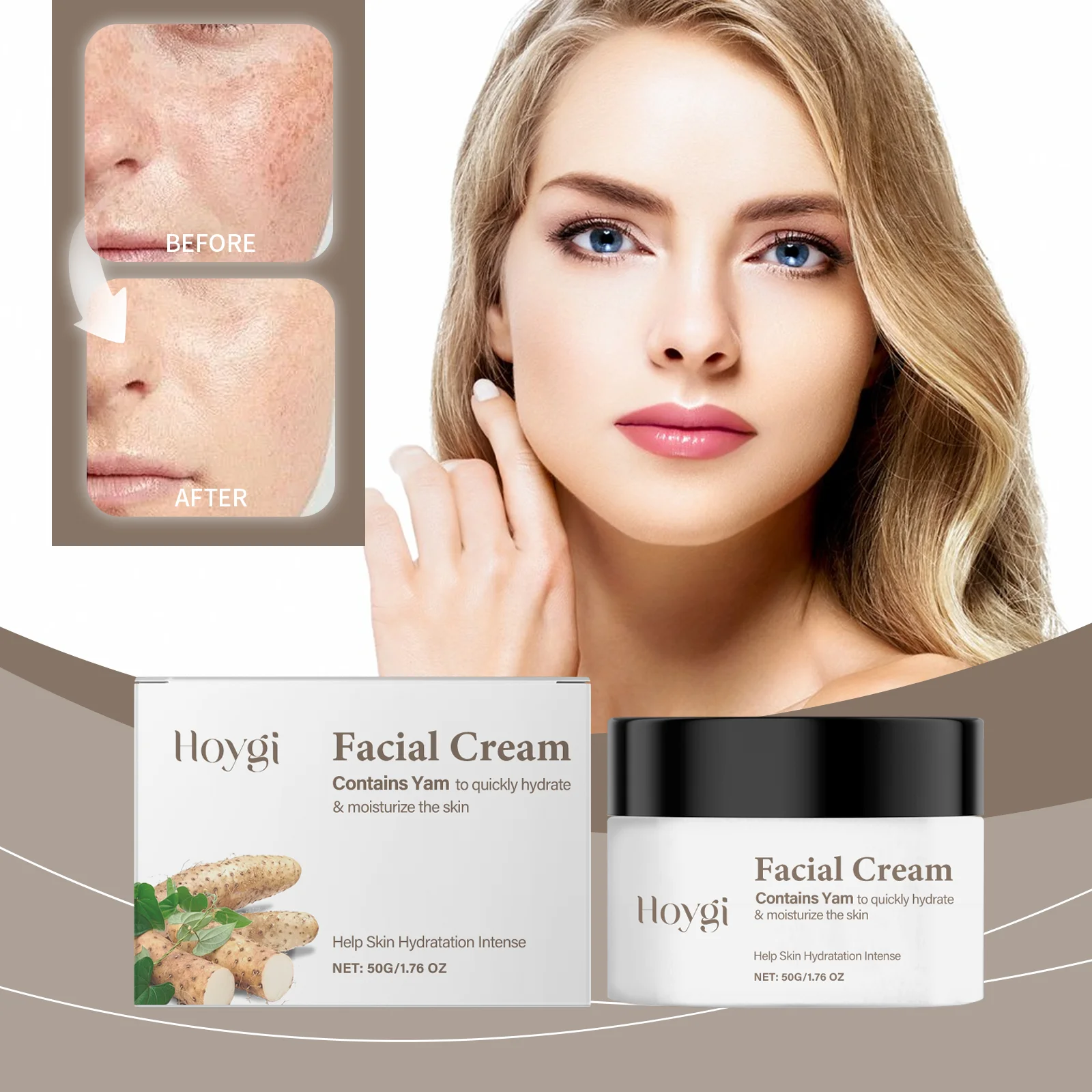 Crème pour le visage – Hydratant à hydratation intense pour peaux sèches et déshydratées