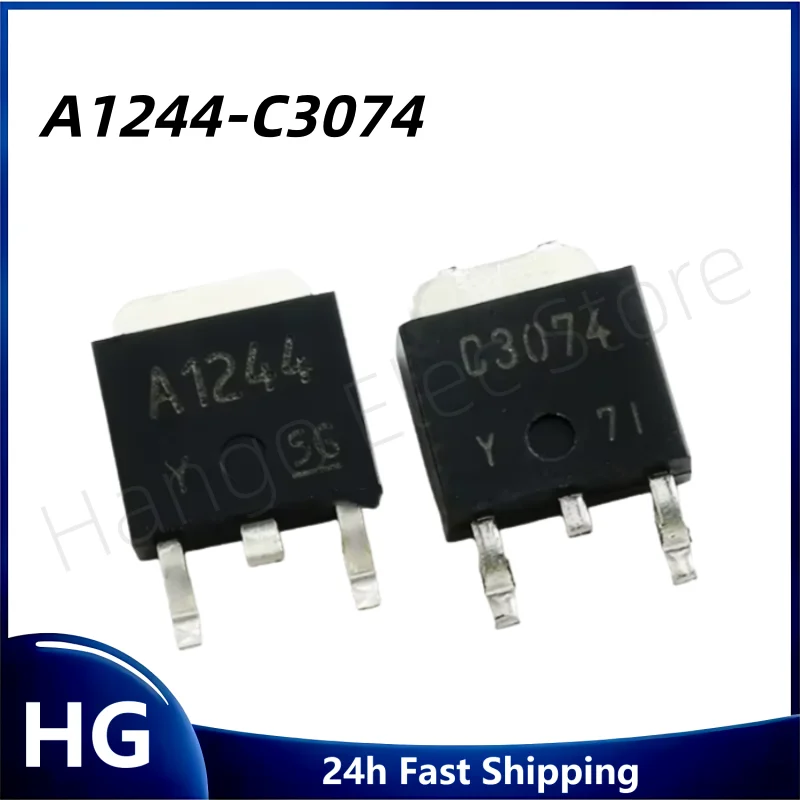 10 uds/Original 2SA1244 A1244 TO252 2SC3074 C3074 TO252 transistor de coche