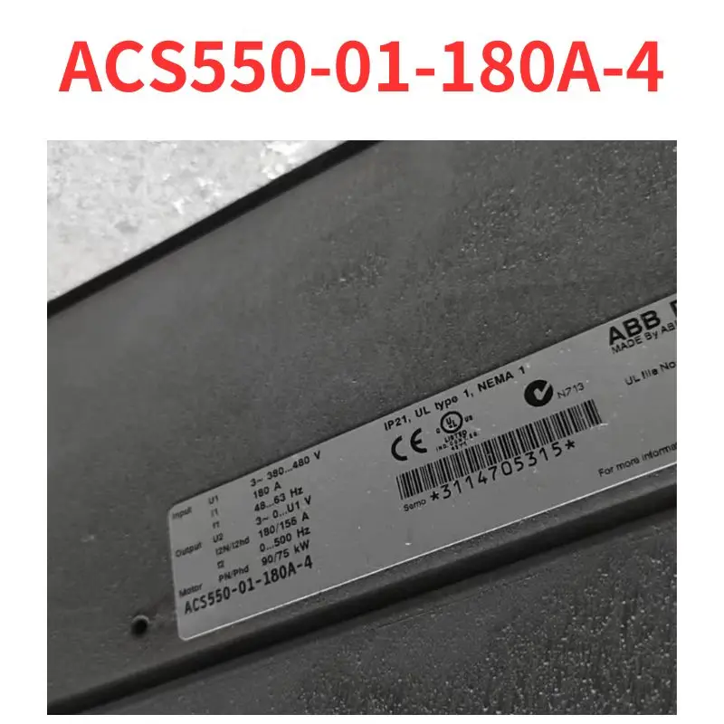 90% new   ACS550-01-180A-4 frequency converter  tested OK