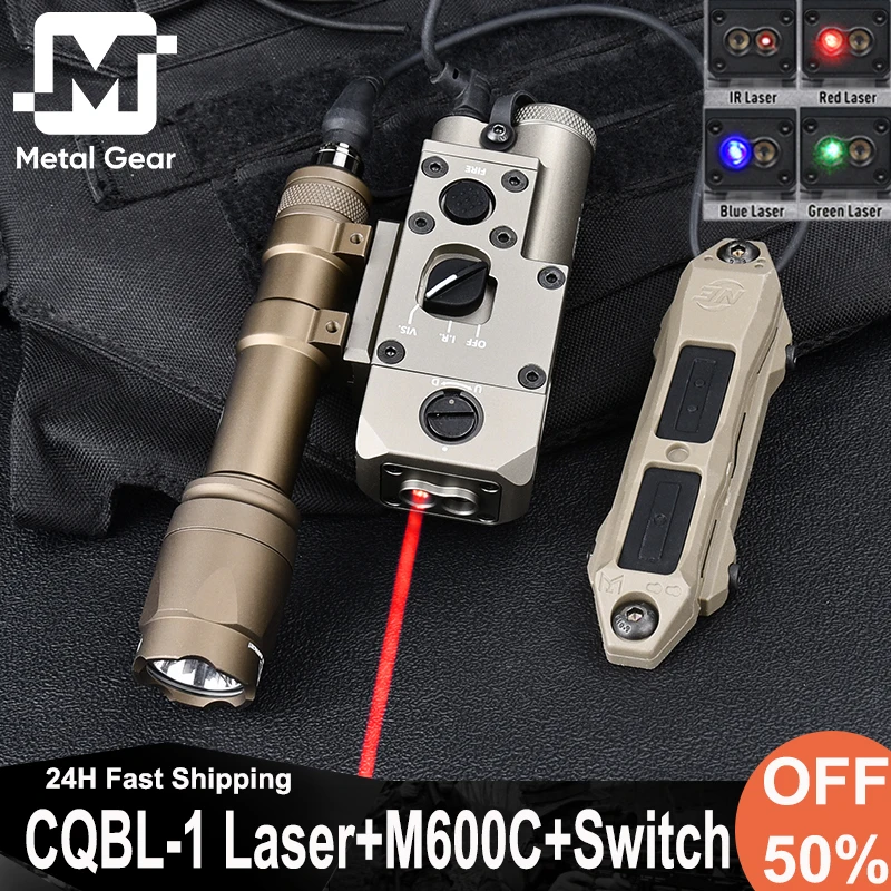 

Tactical Airsoft Metal CQBL1 Red Green Blue Dot Laser IR Sight Pointer Surefir M600C Hunting Weapon Flashlight Fit 20MM Rail