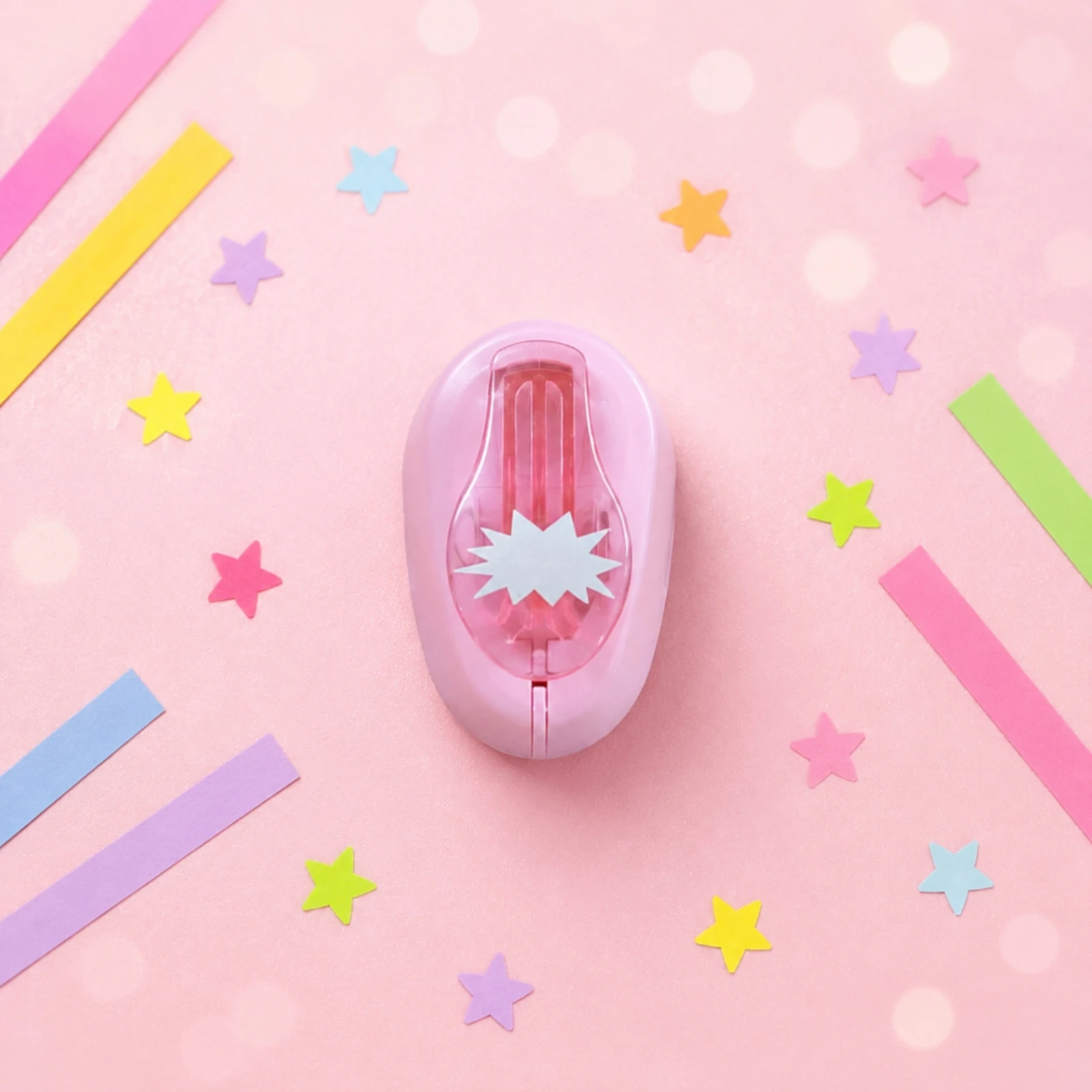 Starburst Paper Punch Scrapbooking Starburst Punch Craft Tool Pink Easy to Use