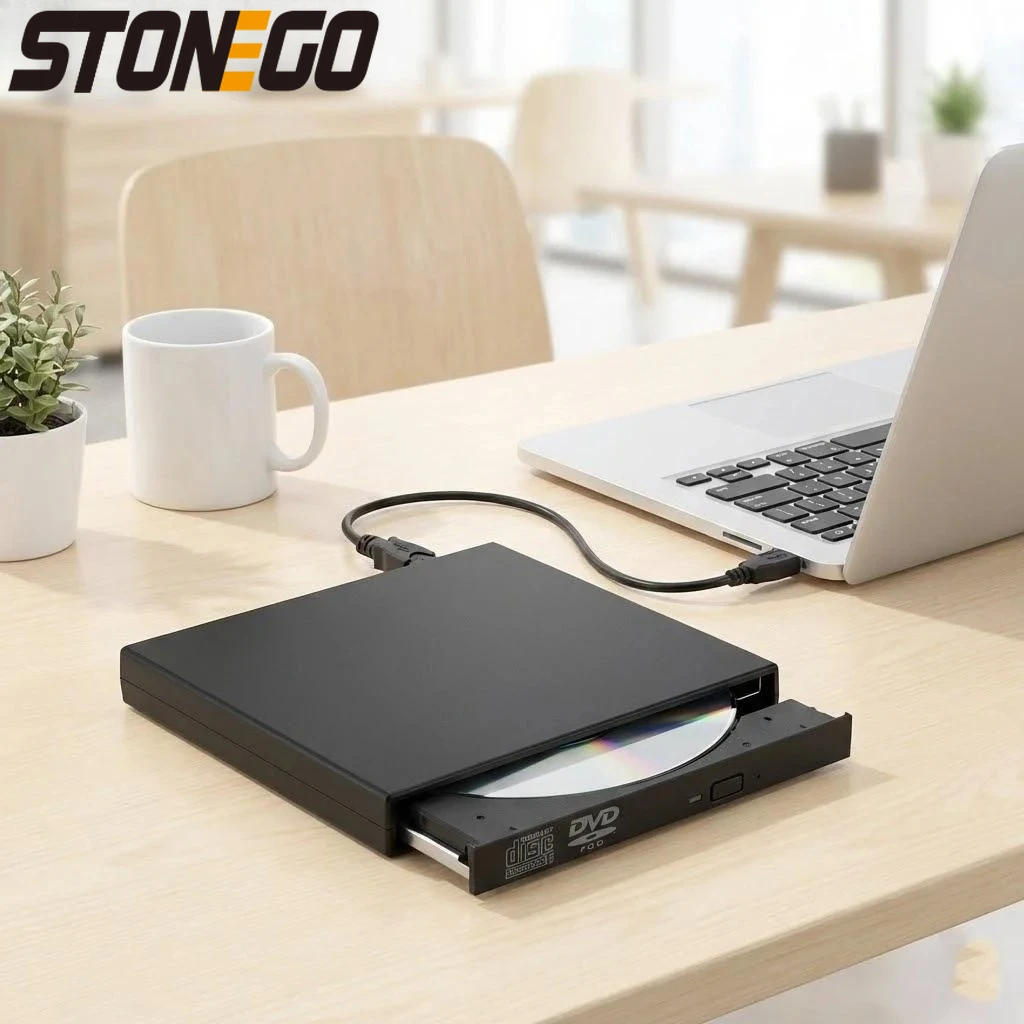 

Внешний USB-привод для чтения и записи CD/DVD, двойной USB-кабель, для Windows и Mac, для ноутбуков и компьютеров, накопитель для хранения данных