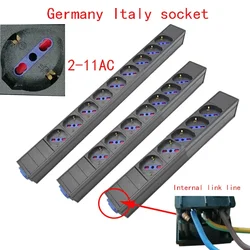 PDU power board Schuko Powerlink power link output box aviation plug 1-12AC German Italian socket wireless