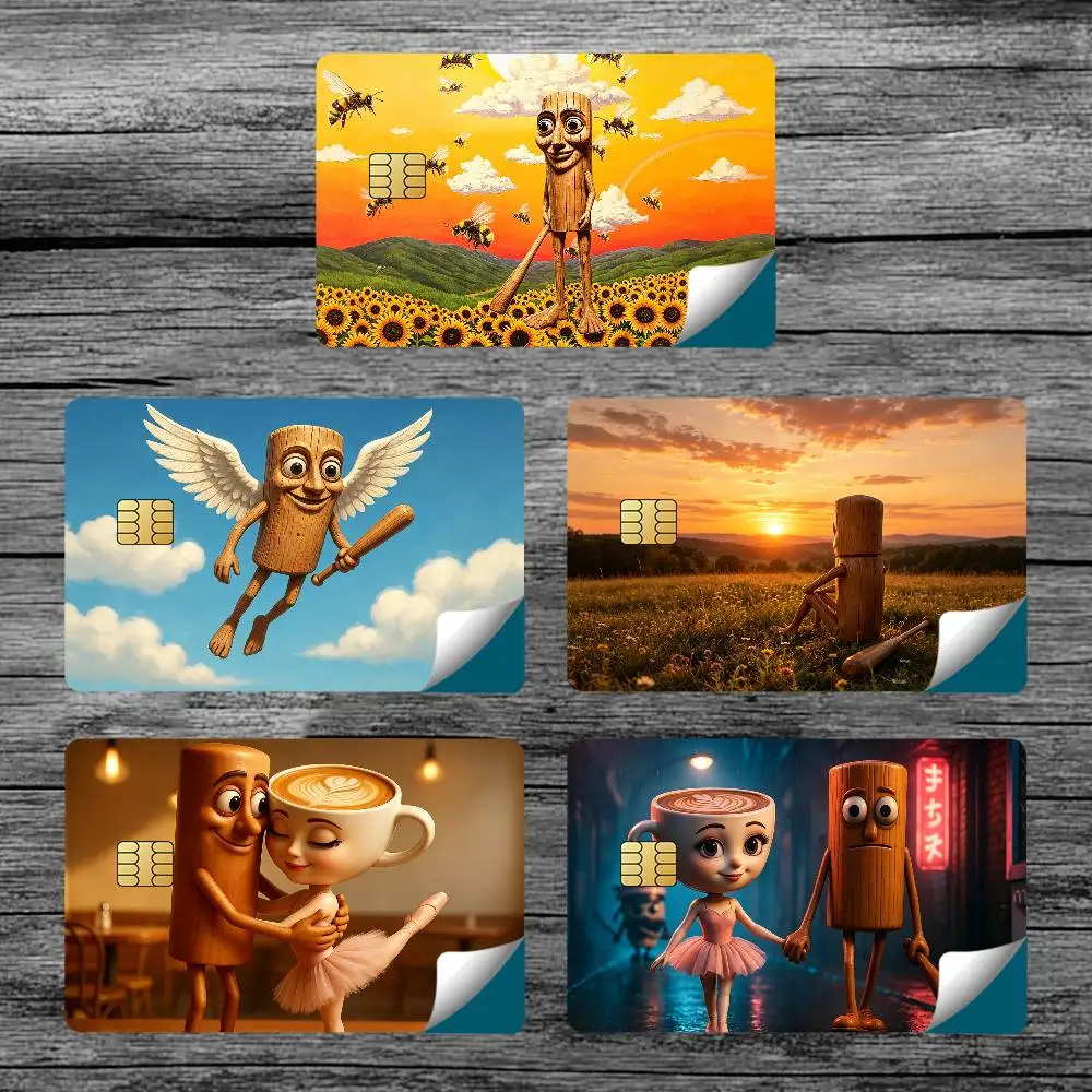 Italian Brainrot AI MEME Card Stickers for Bank Access Protective Waterproof Film Cover Sticker Surprise Gift
